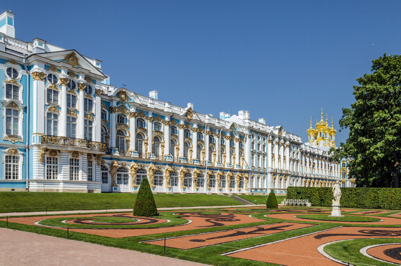 Palacio de Catalina, en las afueras de San Petersburgo. Foto: Wikimedia Commons.